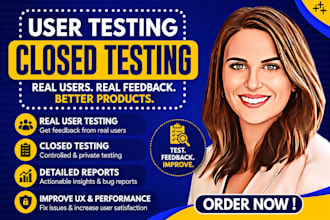 provide close testing for google play console with 12 to 20 real testers
