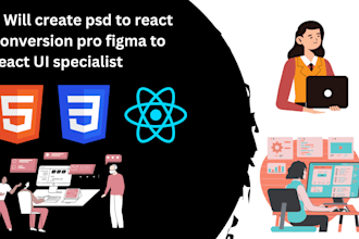 create psd to react conversion pro figma to react UI specialist