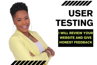 user test and review your website as an internet user