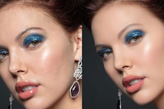beauty photo retouching and wedding skin edit in photoshop