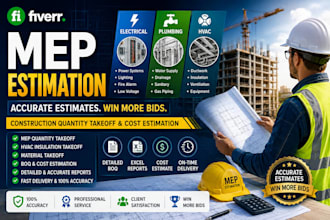 do electrical plumbing hvac takeoff mep and cost estimation