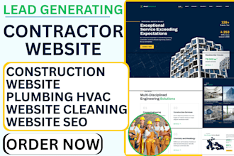build construction contractor website plumbing hvac website cleaning website SEO