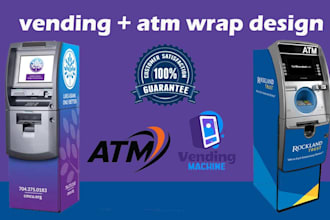design any type of vending machine and atm wrap branding solutions