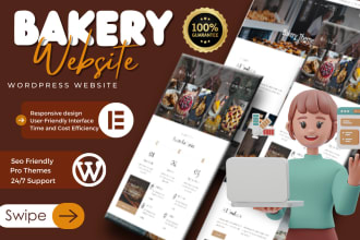 create a professional bakery website design with wordpress