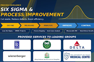 prepare six sigma report of project for green and black belt