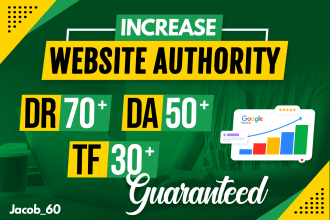 increase domain rating ahref DR domain authority da tf with SEO backlinks