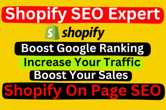 be your advance shopify on page SEO expert to boost your sales