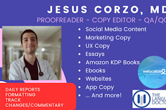 provide spanish or english proofreading to your book, amazon KDP book, essay