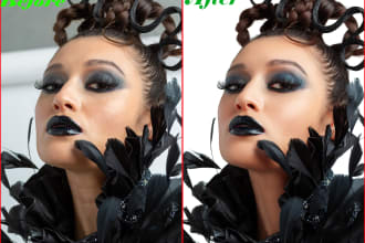 do high end portrait beauty photo editing and retouching