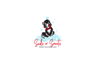 create a contemporary dog grooming logo for you