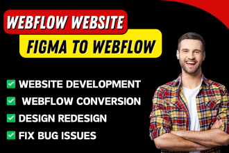 be your webflow developer, webflow website, convert figma to webflow