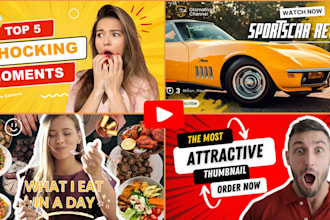 create attractive youtube thumbnail or facebook cover design