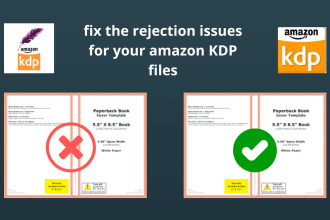 fix the rejection issues for your amazon KDP files