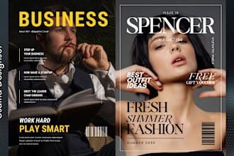 design eye catchy magazine cover within 3 hours