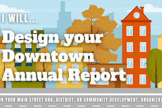 design a main street annual report you can edit