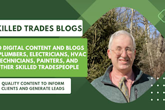 write plumbing, hvac, electrician, and skilled trade blogs