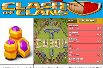 support you in clash of clans