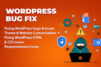 fix wordpress bug or html css responsive issues in 24 hours
