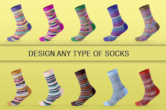 design any type of unique and sublimation socks