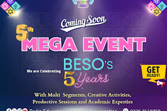 create an awesome event poster flyer in 6 hours