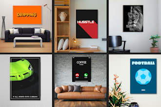 do premium typography poster and motivational wall art