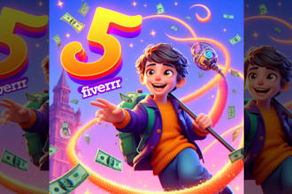 create 3d children story book illustration, 3d kid cute illustration
