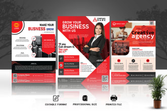 design professional business flyer and corporate onepager