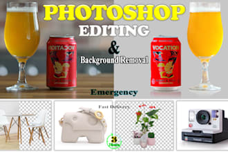 photoshop image editing bulk photo retouching with background removal