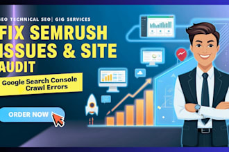 solve semrush issues and errors and provide seo audit report