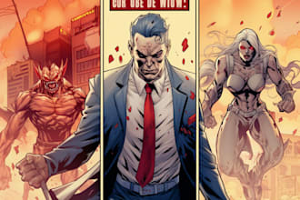 do illustrations comic book art design characters