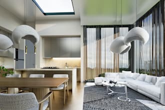 design modern 3d home interior rendering