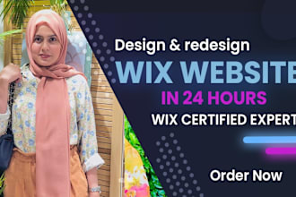 create wix website design and will redesign your existing website