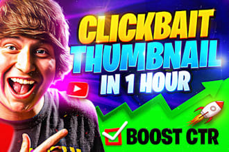 design attractive eye catchy youtube thumbnail
