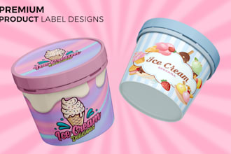 do all types of product packaging, label and sticker design