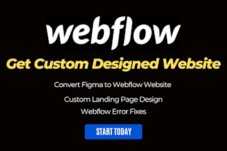 design, update and develop responsive webflow website