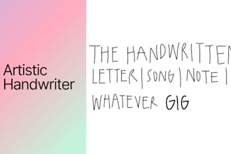 write any given text in a beautiful handwriting