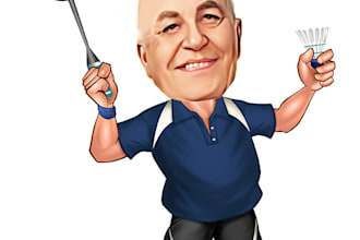 custom sports caricatures portraits for athletes and coaches