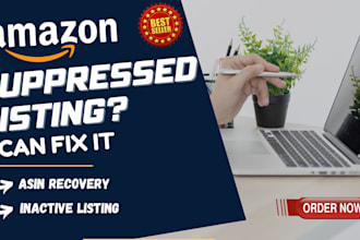reactivate suppressed amazon asin and fba listings