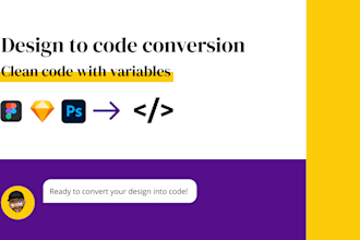 convert design file in HTML, sass and bootstrap