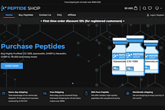 build peptide research website peptide ecommerce website cbd research website