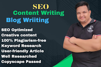 do SEO blog post writing, website content writing, article writing, copywriting