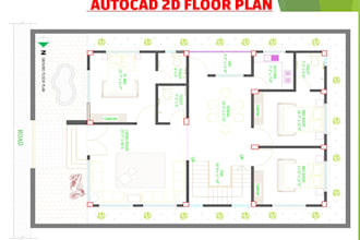 draw 2d floor plan in autocad