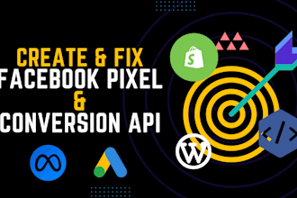 setup or fix facebook pixel, conversion API for shopify, wordpress