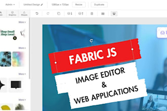 create image editor, web application with fabric js and javascript