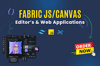 create image editor, web application with fabric js and javascript