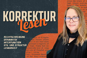 professionally proofread any german text