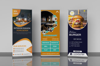 do roll up banner, pop up banner, billboard signboard design