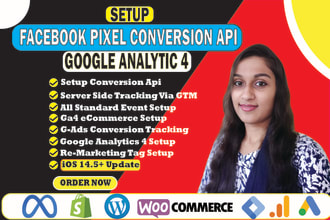 setup or fix facebook pixel shopify, conversion api, with tag manager,
