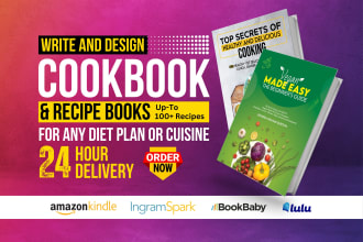 write and format recipes for cookbook, recipe book and ebook