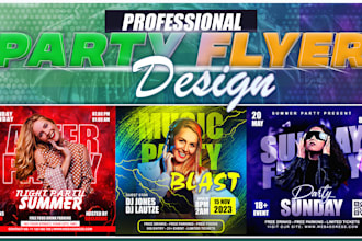 design professional and unique party flyers and event flyers